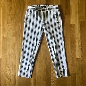 Tommy Hilfiger Black and White Strip Capri Waverly Pant